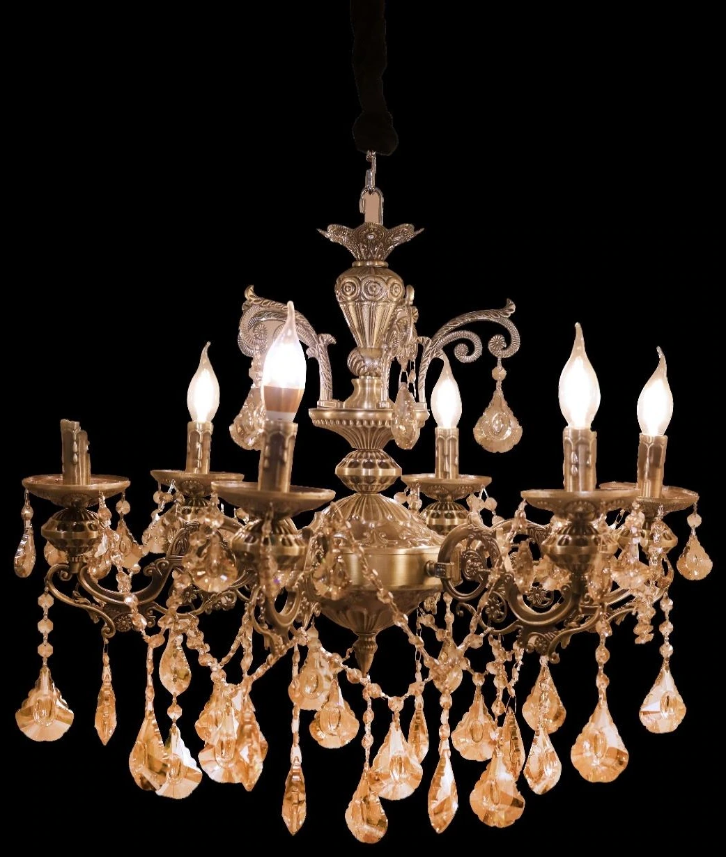 Metal/Zink Antique Chandelier 6 Arm